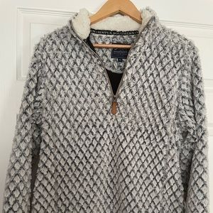Simply Southern Gray Pullover Sherpa Fleece